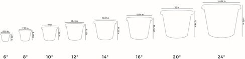 The HC Companies 6 Inch Round Prima Planter - Small Plastic Plant Pot with Rolled Rim for Indoor Outdoor Plants Flowers Herbs, Black in Saudi Arabia