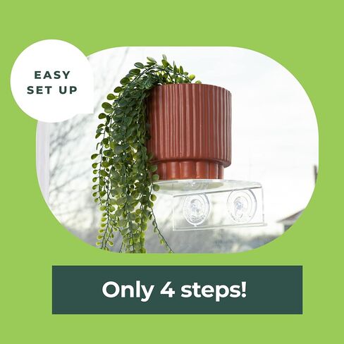 رف نافذة على شكل كأس شفط للنباتات في حديقة النافذة - قم بإنشاء حديقة داخلية، واحتفظ بأواني الزرع الخاصة بك، وبادئ البذور، والتماثيل على نافذتك. تنمو الأعشاب، ميكروغرين، العصارة، أنيق (2 حزمة) in Kuwait