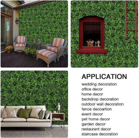 Artificial Hedges Panels, Topiary Fence Screening, Faux Greenery Grass Backdrop, Outdoor Privacy Wall Garden Fence Decoration, Pack of 6pcs 20"x20" in Kuwait