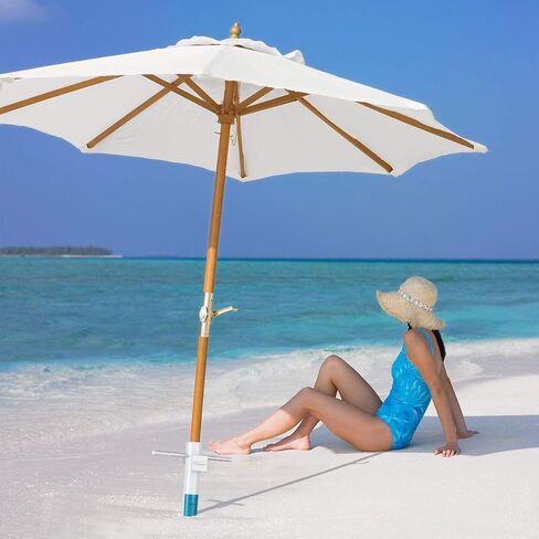 Beach Umbrella Sand Anchor, Beach Accessories-Umbrella Base with 5-Spiral Screw Design, Beach Essentials Umbrella Holder Stand Resist Strong Winds One Size Fits All in Saudi Arabia