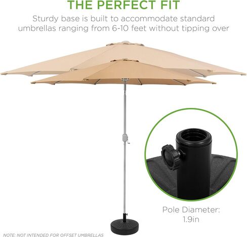 Best Choice Products Fillable Umbrella Base Stand Round Sunburst Plastic Patio Umbrella Base Stand, Pole Holder for Outdoor, Lawn w/ 55lbs Weight Capacity, Adjustment Knob in Saudi Arabia