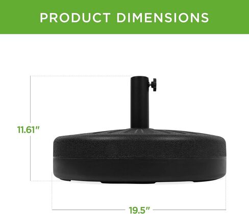 Best Choice Products Fillable Umbrella Base Stand Round Sunburst Plastic Patio Umbrella Base Stand, Pole Holder for Outdoor, Lawn w/ 55lbs Weight Capacity, Adjustment Knob in Saudi Arabia
