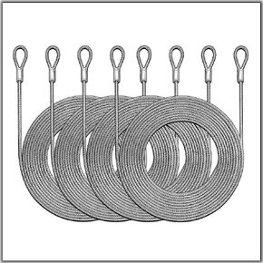Wire Rope, 48 Ft (12ft x 4) Vinyl Coated Stainless Steel Wire Cable Ropes Hardware Kits for Outdoor Shade Sail Installation, Clothes Line, Picture Hanging Wire,Hanging Lights