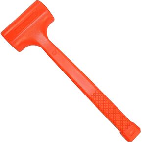 Edward Tools Dead Blow Hammer 2 LB - Mallet Blow Hammer Steel Shot Head for No Rebound - High Impact Orange Poly Cover to Prevent Marking Surface - in Saudi Arabia