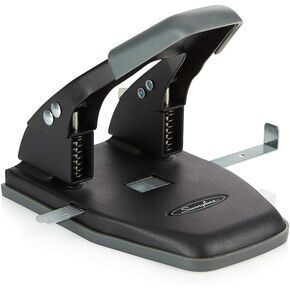 Swingline 2 Hole Punch, Comfort Handle Two Hole Puncher, 28 Sheet Punch Capacity, 50% Reduced Effort, Includes Alignment Guide, Black (74050) in Kuwait