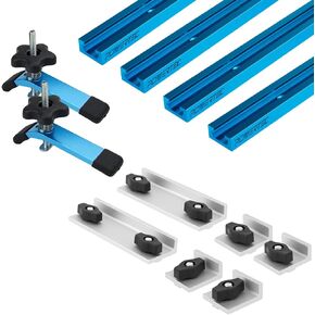 POWERTEC 71168 T-Track Hold Down Clamp for Woodworking, 5-1/2" L x 1-1/8" W, 2 Pack, Blue Black in Kuwait