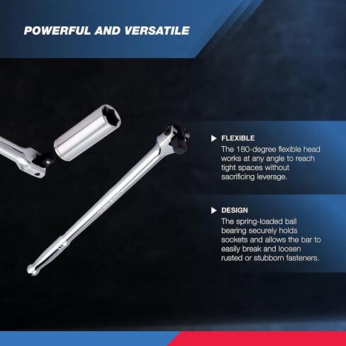 Neiko 00200A شريط تمديد محرك الأقراص 1/2 بوصة | طول 15 بوصة | رأس مرن دوار | CR-V ستيل in Kuwait