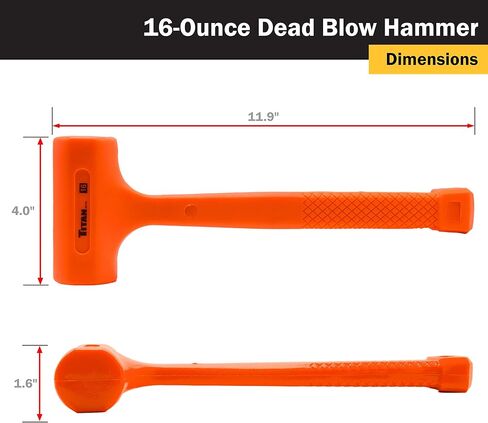 Titan 63143 3-Piece Dead Blow Hammer Set | Includes 16oz, 32oz, 48oz in Kuwait