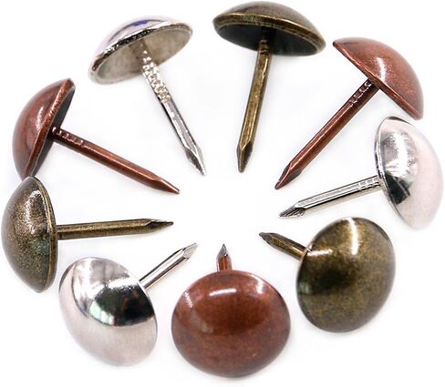Hilitchi 300-Pcs [3-Color] 9/16''(14mm) Antique Upholstery Nails Tacks Furniture Tacks Upholstery Tacks Thumb Tack Push Pins Assortment Kit in Saudi Arabia
