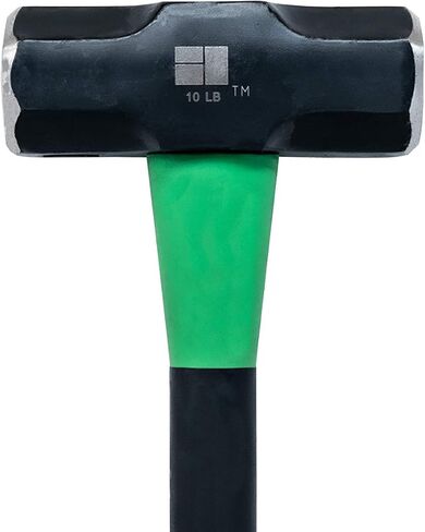 Hooyman Sledge and Club Hammer مع هيكل عالي التحمل، مقبض مريح مانع للانزلاق على شكل حرف H، قلب من الألياف الزجاجية، فولاذ عالي القوة للبناء، البستنة، إدارة الأراضي، أعمال الفناء، وفي الهواء الطلق in Kuwait