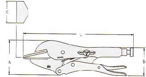 IRWIN VISE-GRIP Original Locking Sheet Metal Tool, 8", 23 in Saudi Arabia