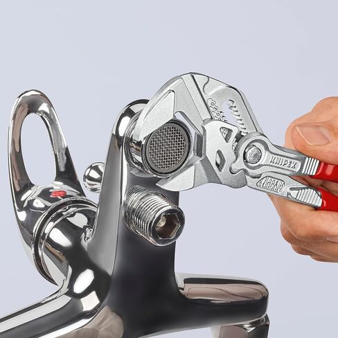 Pliers Wrench XS and KNIPEX Tools - Cobra Water Pump Pliers (8701125), 5-Inch,Red and Silver Bundle in Saudi Arabia