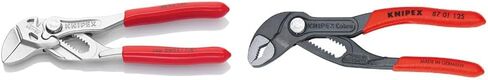 Pliers Wrench XS and KNIPEX Tools - Cobra Water Pump Pliers (8701125), 5-Inch,Red and Silver Bundle in Saudi Arabia