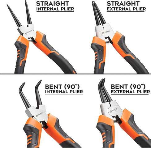 مجموعة كماشة حلقة كبس من إم ميبو، كماشة دائرية داخلية شديدة التحمل 4 قطع مقاس 7 بوصة، كماشة مستقيمة على شكل حرف C، مجموعة كماشة قفل حلقية، طرف 5/64 بوصة، للاحتفاظ بمزيل الحلقة، مع حقيبة محمولة in Kuwait