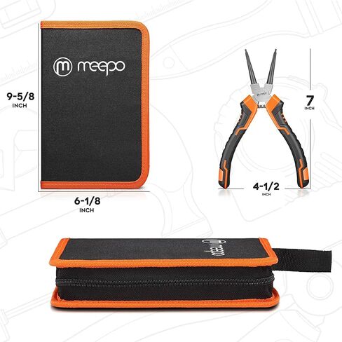 مجموعة كماشة حلقة كبس من إم ميبو، كماشة دائرية داخلية شديدة التحمل 4 قطع مقاس 7 بوصة، كماشة مستقيمة على شكل حرف C، مجموعة كماشة قفل حلقية، طرف 5/64 بوصة، للاحتفاظ بمزيل الحلقة، مع حقيبة محمولة in Kuwait