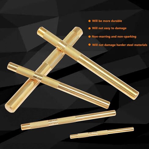Brass Drift Punch Tool Set 5 Piece with 1/4 Inch, 3/8 Inch, 1/2 Inch, 5/8 Inch, 3/4 Inch Drift Punches in Saudi Arabia