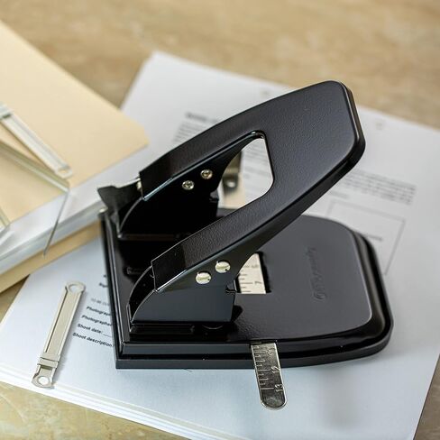 اوفيس مايت خرامة ورق قياسية بفتحتين، سعة 30 ورقة، اسود (90079) in Kuwait