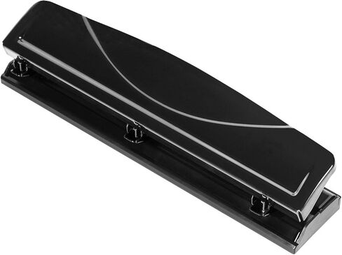 أمازون بيسكس، 3 فتحات للثقب، شبه قابلة للتعديل، سعة 30 ورقة، أسود in Kuwait