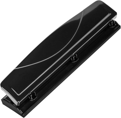 أمازون بيسكس، 3 فتحات للثقب، شبه قابلة للتعديل، سعة 30 ورقة، أسود in Kuwait