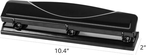 أمازون بيسكس، 3 فتحات للثقب، شبه قابلة للتعديل، سعة 30 ورقة، أسود in Kuwait