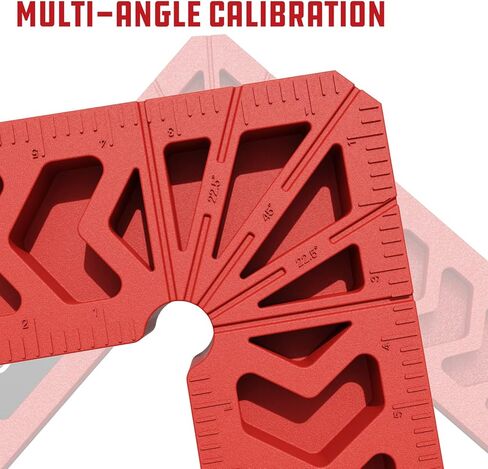 ويتولز 12 قطعة من مربعات تحديد المواقع، مشبك زاوية قائمة 90 درجة ادوات النجارة للعمال الحرفيين، مشبك خشبي مربع لاطارات الصور والخزائن والصناديق وغيرها - WE867 in Kuwait