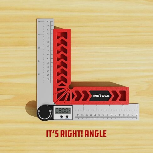 ويتولز 12 قطعة من مربعات تحديد المواقع، مشبك زاوية قائمة 90 درجة ادوات النجارة للعمال الحرفيين، مشبك خشبي مربع لاطارات الصور والخزائن والصناديق وغيرها - WE867 in Kuwait