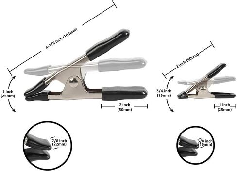 مجموعة أمازون بيسيكس 20 قطعة من مشبك زنبركي فولاذي، 15 عبوة مقاس 3/4 بوصة، 5 عبوات مقاس 1 بوصة، أسود/فضي in Kuwait