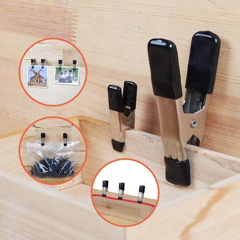 مجموعة أمازون بيسيكس 20 قطعة من مشبك زنبركي فولاذي، 15 عبوة مقاس 3/4 بوصة، 5 عبوات مقاس 1 بوصة، أسود/فضي in Kuwait