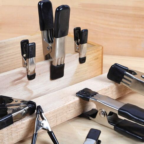 مجموعة أمازون بيسيكس 20 قطعة من مشبك زنبركي فولاذي، 15 عبوة مقاس 3/4 بوصة، 5 عبوات مقاس 1 بوصة، أسود/فضي in Kuwait