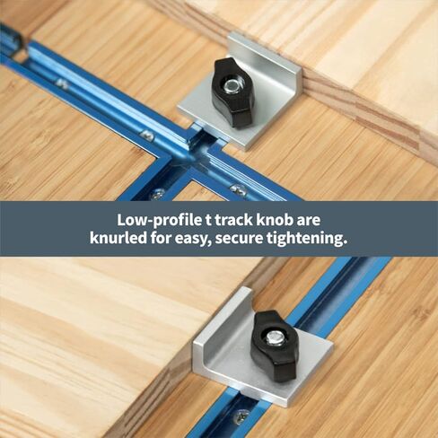 POWERTEC 71168 T-Track Hold Down Clamp for Woodworking, 5-1/2" L x 1-1/8" W, 2 Pack, Blue Black in Saudi Arabia