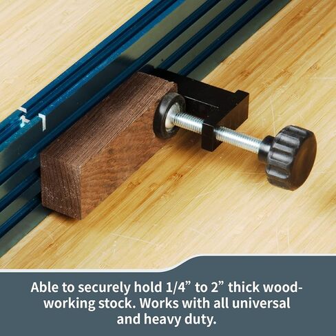 POWERTEC 71439 T-Track Clamp Vice | مشابك تثبيت للأسفل لمسارات T التي تقبل مسامير سداسية الرأس مقاس 5/16 بوصة أو أكبر - عبوتان in Kuwait