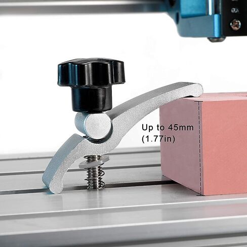Genmitsu 2PCS T-Track Mini Hold Down Clamp Kit, CNC Router Clamp for Woodworking and Metalworking, Compatible with 3018 CNC Router Machines, 3018-PRO/ 3018-PROVer/ MX3, 2.57’’Lx 0.79’’Wx 1.97’’H in Saudi Arabia