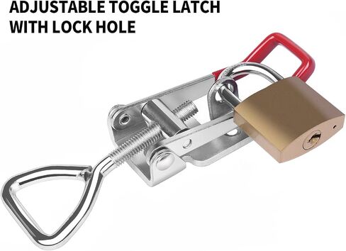 6 Pack Toggle Latch Clamp 4001, Adjustable Latch, Smoker Clamps Heavy Duty Latches, 330Lbs Holding Capacity Pull for Lid Jig, Tool Box Case (24PCS Screws) in Saudi Arabia