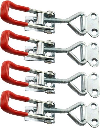 4PCS Latch Catch Cabinet Boxes Handle Toggle Lock Clamp Hasp Silver 4001 in Saudi Arabia