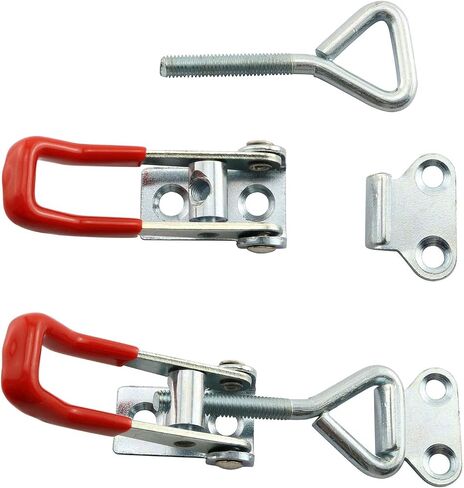 4PCS Latch Catch Cabinet Boxes Handle Toggle Lock Clamp Hasp Silver 4001 in Saudi Arabia