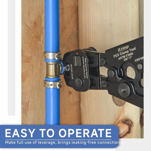 iCRIMP Ratchet PEX Cinch&Remove Tool for 3/8 to 1-inch Stainless Steel Clamps-work with ASTM F2098 and Non 2098 Single Ear Hose Clamps in Saudi Arabia