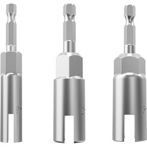 2 Pack 1/4" Hex Shank，Power Wing Nut Driver Set,Slot Wing nuts Drill Bit Socket Wrenches Tools Set, Drills Bits for Panel Nuts screws eye C hook bolt (2 Pack 2 Size （10mm,16mm）) in Saudi Arabia