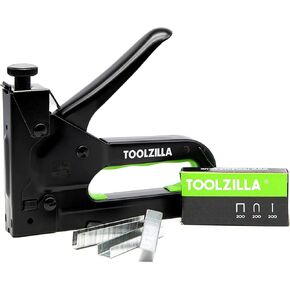 TOOLZILLA® Heavy Duty Staple Gun & Staple Selection Pack | Professional Set with Multiple Usage as Fabric Stapler, Cable Stapler, Staple Gun for Wood, Staple Gun for Teachers