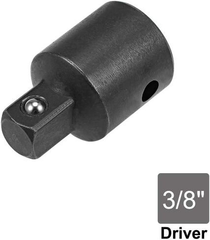 uxcell 2 Pcs 1/2 Inch Drive (F) x 3/8 Inch (M) Socket Reducer, Female to Male, Cr-V (Black) in Saudi Arabia