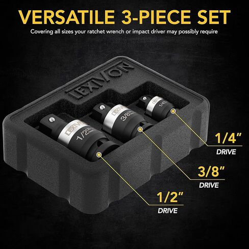 ليكسيفون محول شلاجشرابر، 4 مجموعات منفصلة | 1/2 انش الى 3/8 انش | 1/4 انش الى 3/8 انش | 3/8 انش الى 1/4 انش | 3/8 انش الى 1/2 انش | 3/8 انش الى 1/2 انش | تم بناء بناء بناء محول حذاء رياضي من تير-ساتز in Kuwait