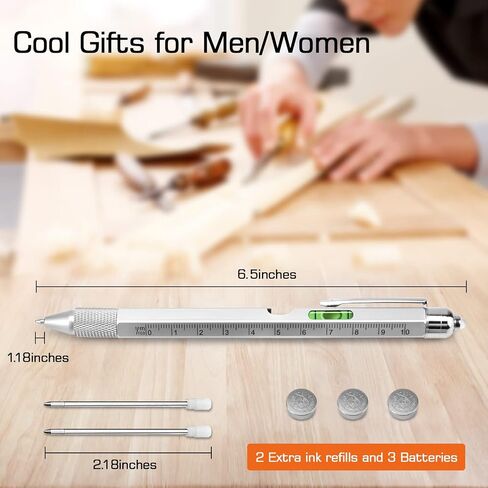 SAPGIF Stocking Stuffers for Men Dad Husband Him Adult 9 in 1 Multitool Pen in Saudi Arabia
