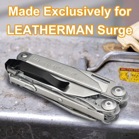 Heavaluefit Durable Pocket Clip for LEATHERMAN Surge, Made of High Quality Stainless Steel, Quick Install and Remove Clip Accessories Perfcet for LEATHERMAN Surge (Sliver) in Kuwait