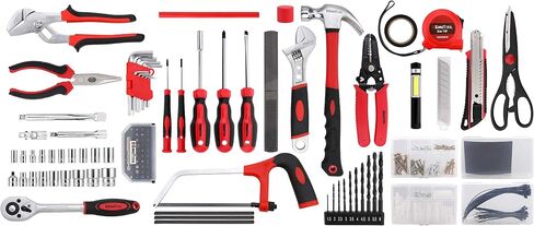 مجموعة أدوات إصلاح المنزل KingTool 325 قطعة، مجموعة أدوات إصلاح المنزل/السيارات العامة، حقيبة تخزين صندوق الأدوات مع درج، مجموعة الأدوات المنزلية العامة - مثالية لأصحاب المنزل، والعاملين في الصناعة اليدوية in Kuwait
