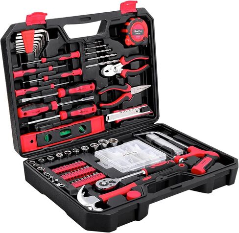 مجموعة أدوات إصلاح المنزل KingTool 325 قطعة، مجموعة أدوات إصلاح المنزل/السيارات العامة، حقيبة تخزين صندوق الأدوات مع درج، مجموعة الأدوات المنزلية العامة - مثالية لأصحاب المنزل، والعاملين في الصناعة اليدوية in Kuwait