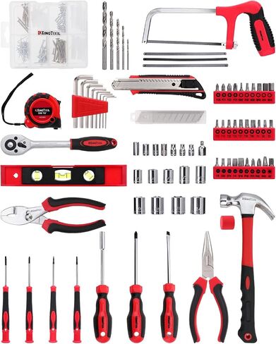 مجموعة أدوات إصلاح المنزل KingTool 325 قطعة، مجموعة أدوات إصلاح المنزل/السيارات العامة، حقيبة تخزين صندوق الأدوات مع درج، مجموعة الأدوات المنزلية العامة - مثالية لأصحاب المنزل، والعاملين في الصناعة اليدوية in Kuwait