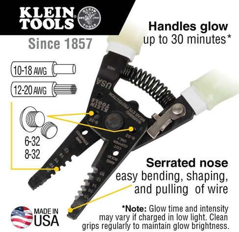 Klein Tools 11055EP Wire Cutter and Stripper, Made in USA, Stranded and Solid Wire Cutter, Cuts Copper in Saudi Arabia