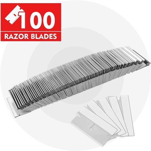 WORKPRO 100-Pack Single Edge Razor Blades, Industrial Scraper Razor Blades, High Carbon Steel One Edge Razor Blades in Kuwait