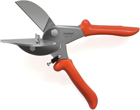 TOWOT Multi Angle Miter Shears, Angle Cutter Adjustable At 45 To 135 Degree With Safety Lock Miter Shears for Crafting, Plastic, PVC & Molding Trim, Angle Cutting Tool Including 2 Spare Blades in Kuwait
