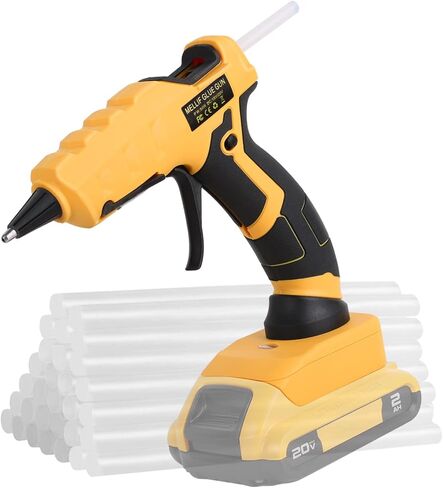 مسدس غراء ساخن لاسلكي لبطارية ليثيوم ديوالت 20 فولت ماكس (البطارية غير متضمنة) للفنون والحرف اليدوية والديكور مع 30 قطعة من أعواد الغراء مقاس 0.27 بوصة in Kuwait