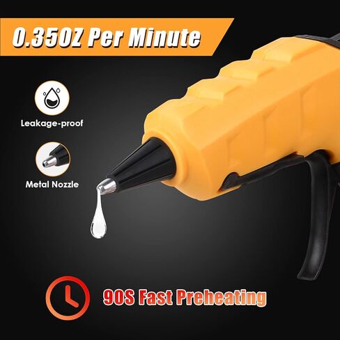 مسدس غراء ساخن لاسلكي لبطارية ليثيوم ديوالت 20 فولت ماكس (البطارية غير متضمنة) للفنون والحرف اليدوية والديكور مع 30 قطعة من أعواد الغراء مقاس 0.27 بوصة in Kuwait